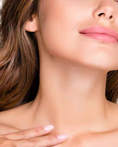 close up of a woman's neck