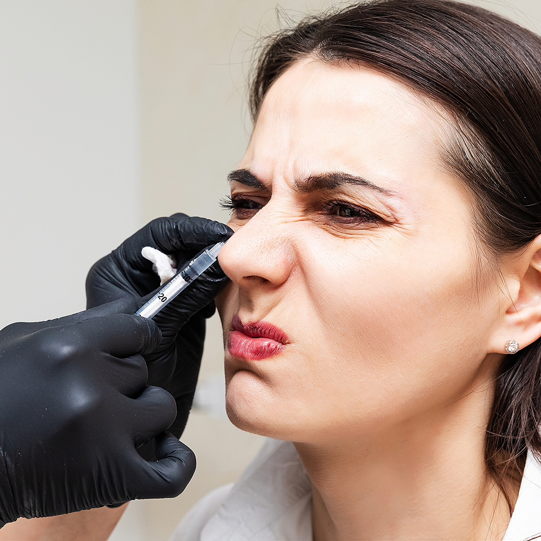 Patient being prepped for botox